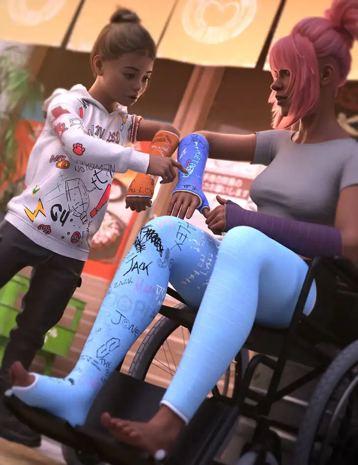Orthopedic Cast Collection for Genesis 9_DAZ3D下载站