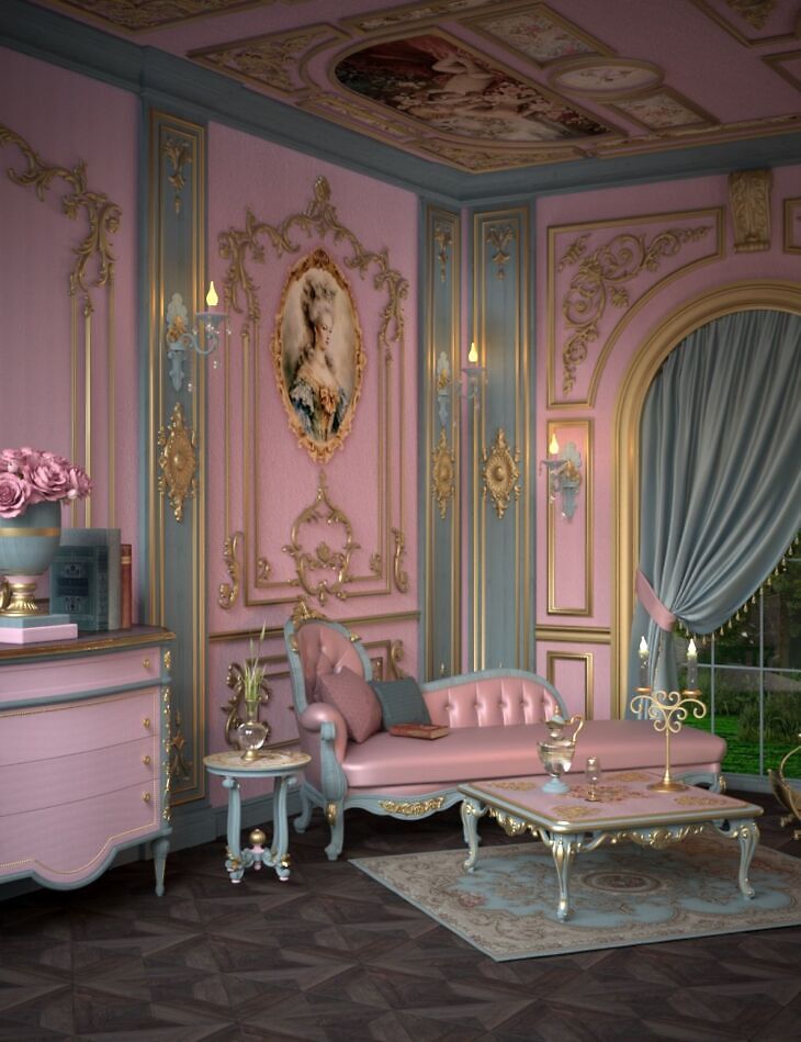 Rococo Room_DAZ3D下载站