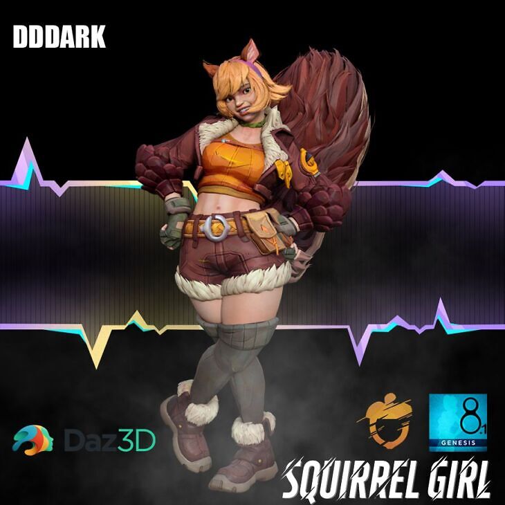 Squirrel Girl for G8.1F_DAZ3D下载站