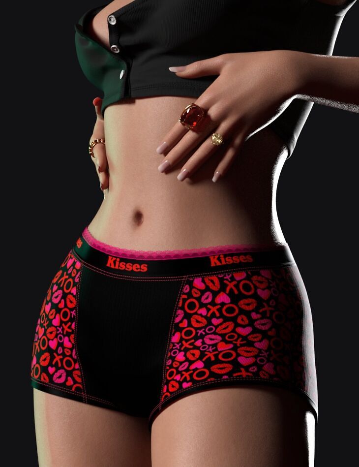 Sweet Love Texture Add-On for Girl Boxers_DAZ3DDL