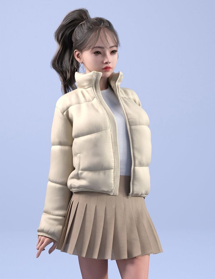 dForce HnC24 Basic Padded Jacket and Vest for Genesis 9_DAZ3DDL