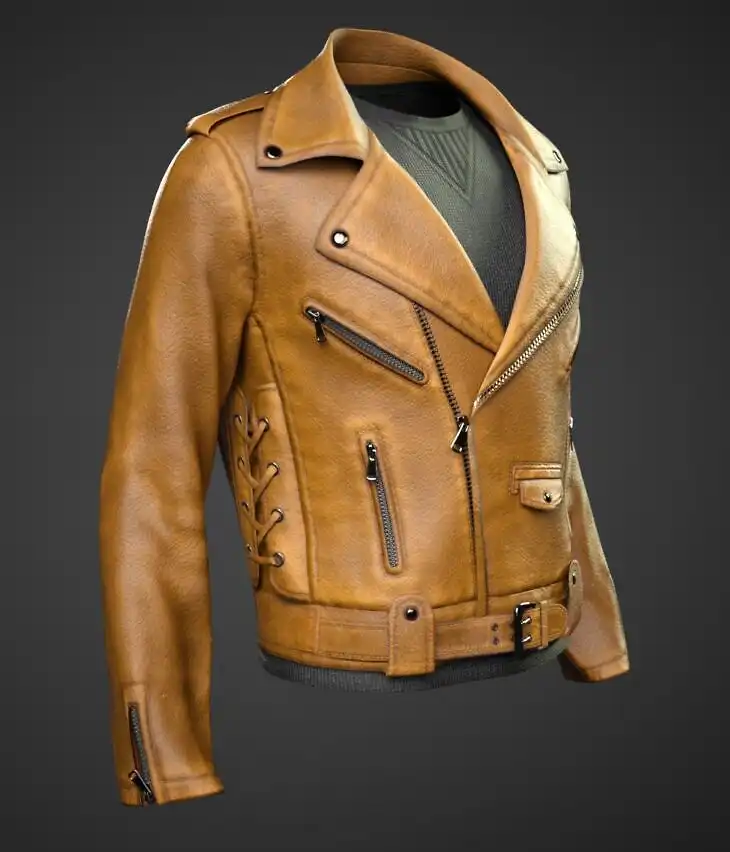 dForce Leather Jacket with Shirt for G8M, G8F and G9_DAZ3DDL