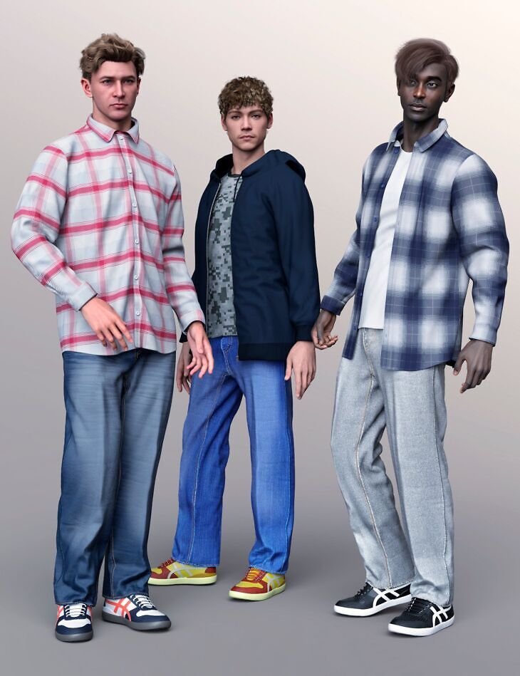 dForce Men’s Modern Clothing Set for Genesis 9 Texture Add-On_DAZ3DDL