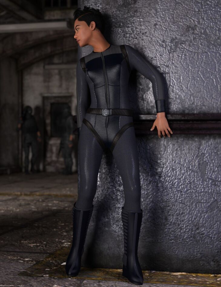 dForce Onyx Spy Outfit for Genesis 9 and Genesis 8 Female_DAZ3D下载站