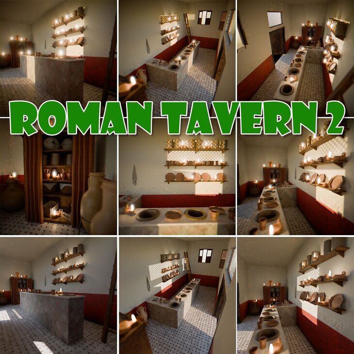 Complete Roman Tavern 2_DAZ3D下载站