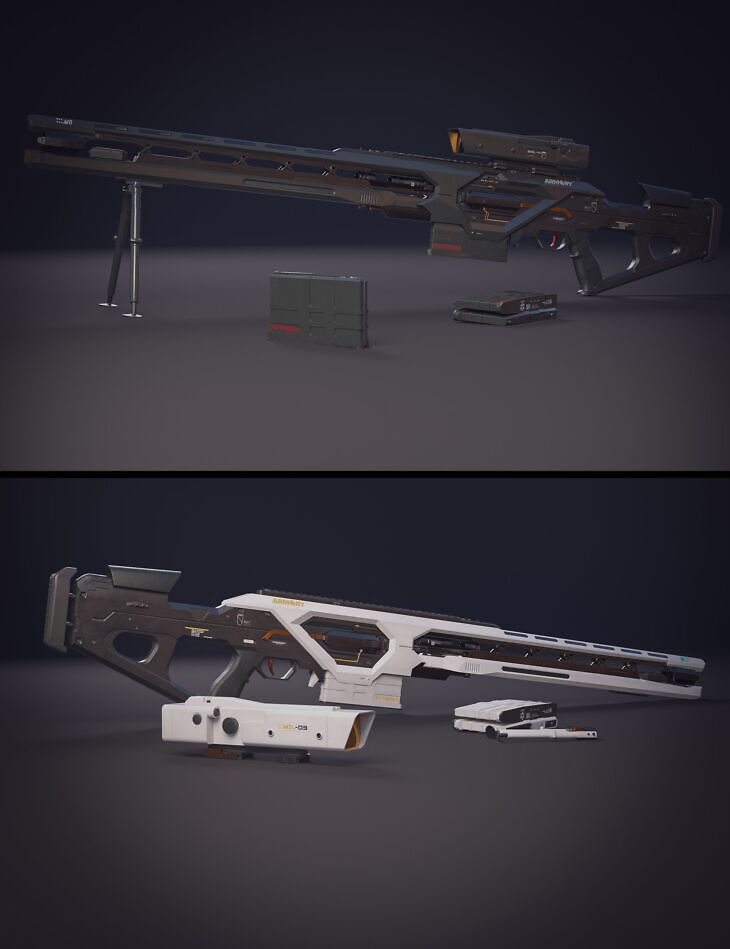 Energy Sniper Rifle and Accessories_DAZ3DDL