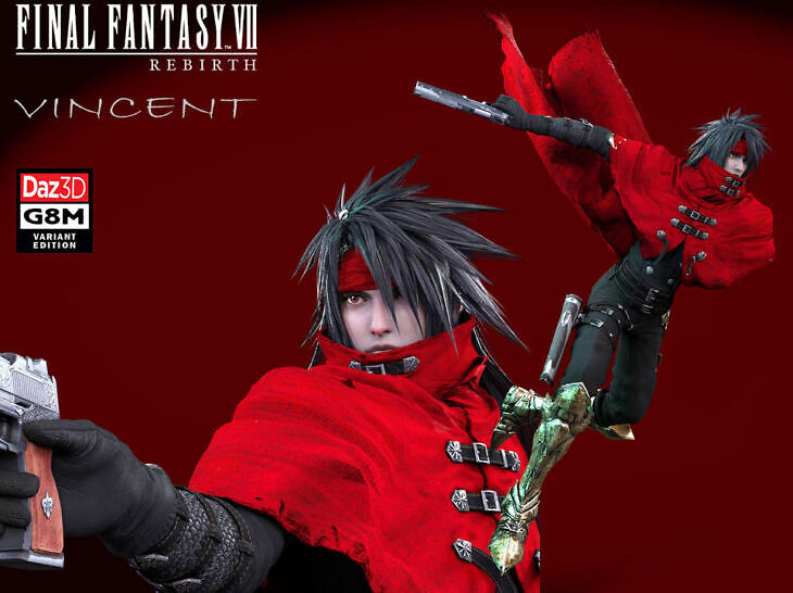 FF7 Vincent Valentine PRO for G8M_DAZ3DDL