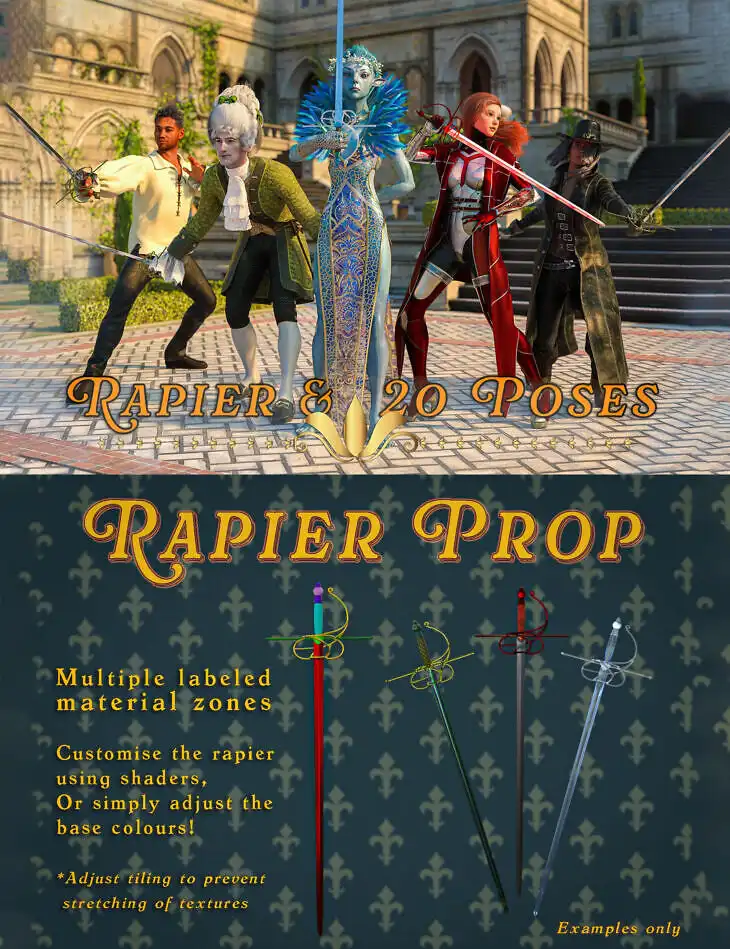 Historix – Realistic Poses for Rapier_DAZ3DDL
