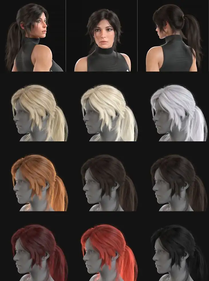 Lara Hair for G8F_DAZ3D下载站