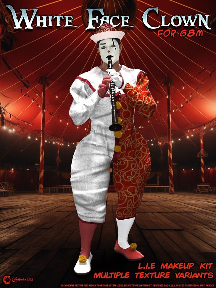 White Face Clown for G8M_DAZ3D下载站