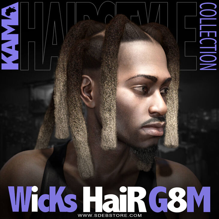 Wicks Hair G8M - - DAZ3D下载站