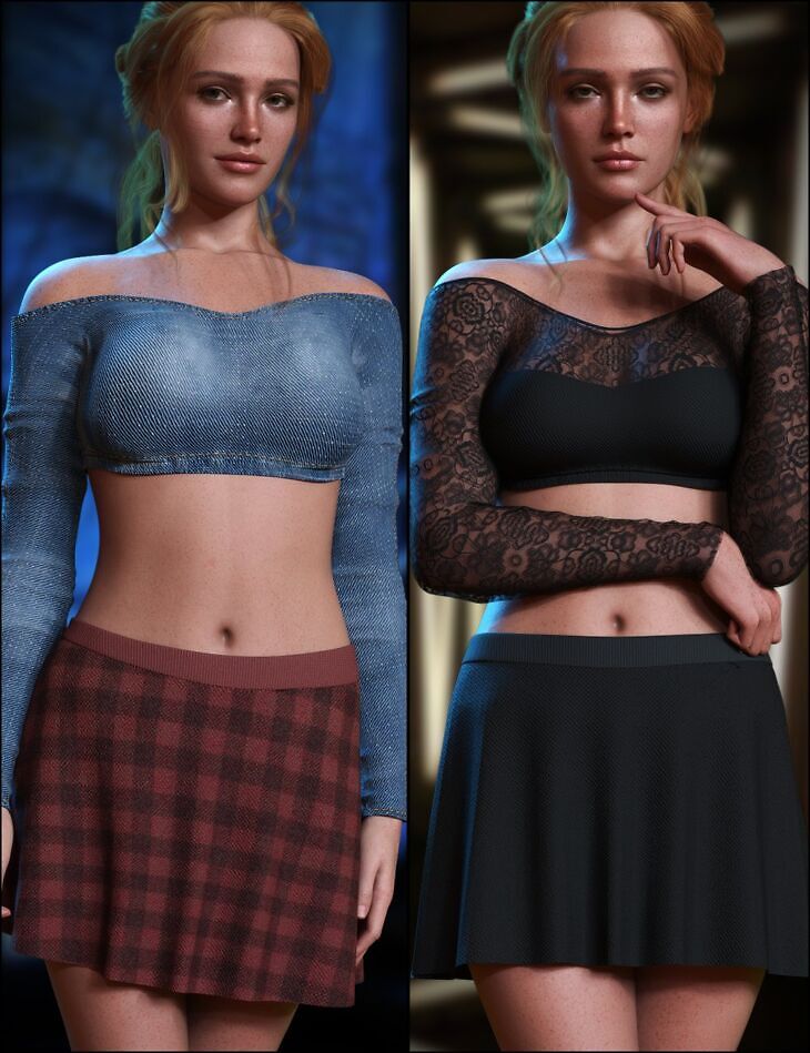 dForce Fashion Fiesta Outfit Set for Genesis 9_DAZ3DDL