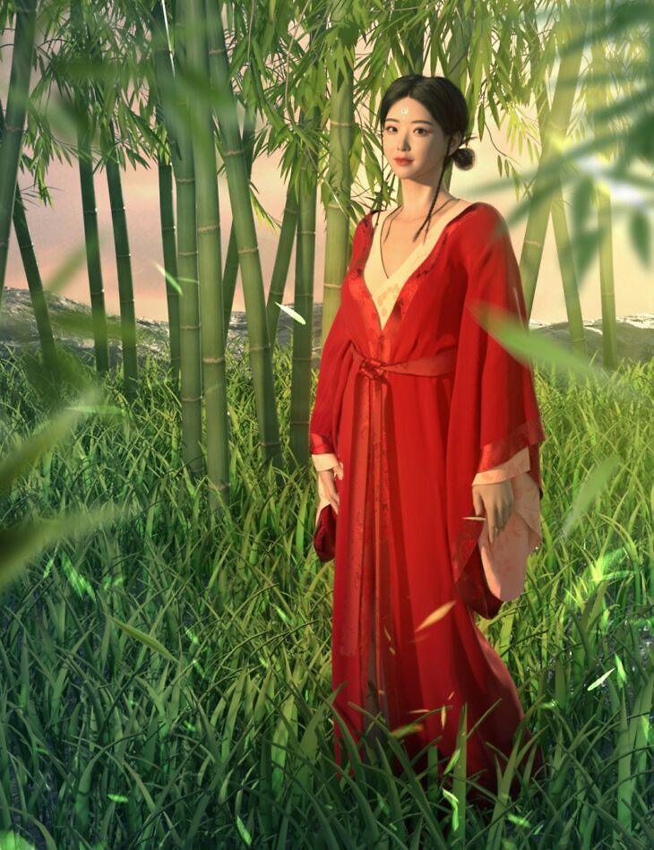 dForce Lala HanFu for Genesis 9_DAZ3DDL