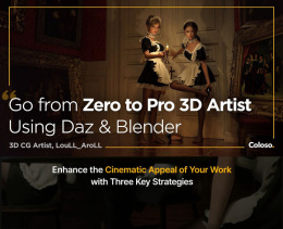 从0个技能到Pro 3D艺术家与Daz＆Blender的30天 - 30 Days from 0 Skill to Pro 3D Artist with Daz & Blender_DAZ3D下载站