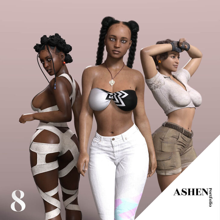 Adea Gowon Character Morph for G8F, 8.1F and G9_DAZ3D下载站