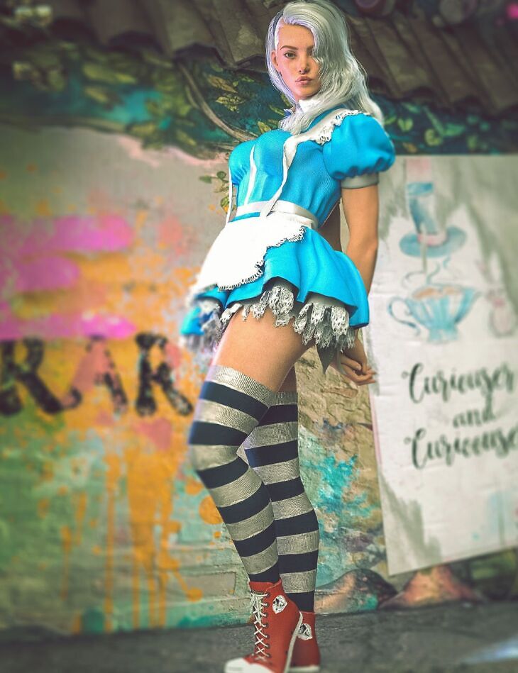 Alice Rebel dForce Outfit and Vignette_DAZ3D下载站