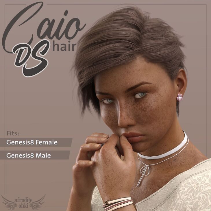 Caio Hair DS for Genesis 8_DAZ3D下载站