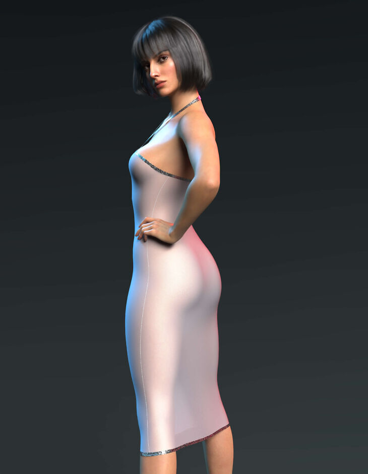 Cocktail Dress for G8F and G8.1F_DAZ3D下载站