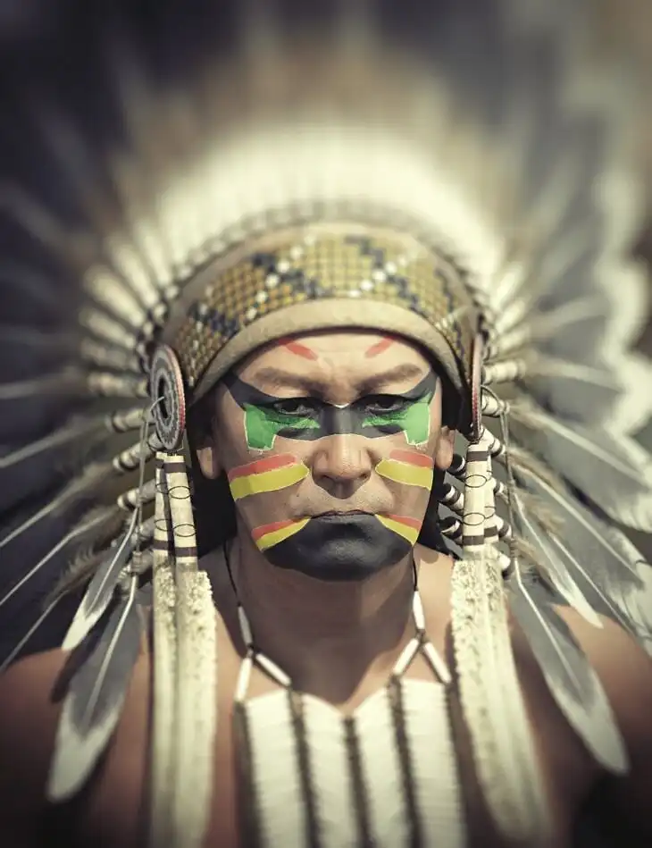 GNBD Natives War Beauty Face Paintings for Genesis 9_DAZ3D下载站