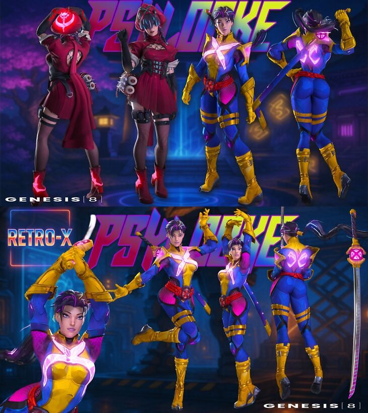 MR Psylocke – Retro Collection for G8F_DAZ3D下载站