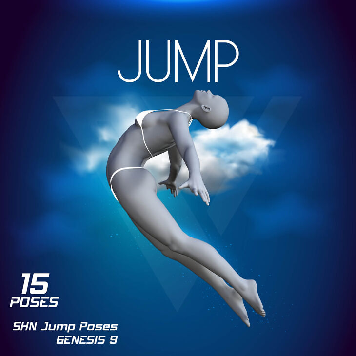 Shn Jump Poses for Genesis 9_DAZ3D下载站