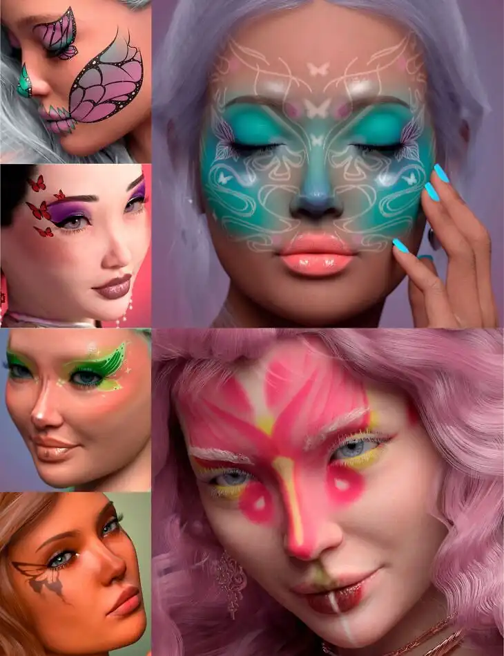Spring Metamorphosis LIE Makeup for Genesis 9_DAZ3DDL