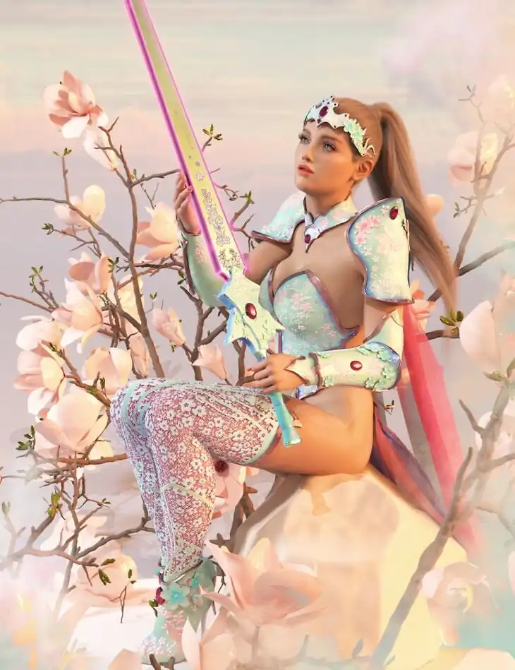 ZK dForce Edelweiss Armor for Genesis 9_DAZ3D下载站