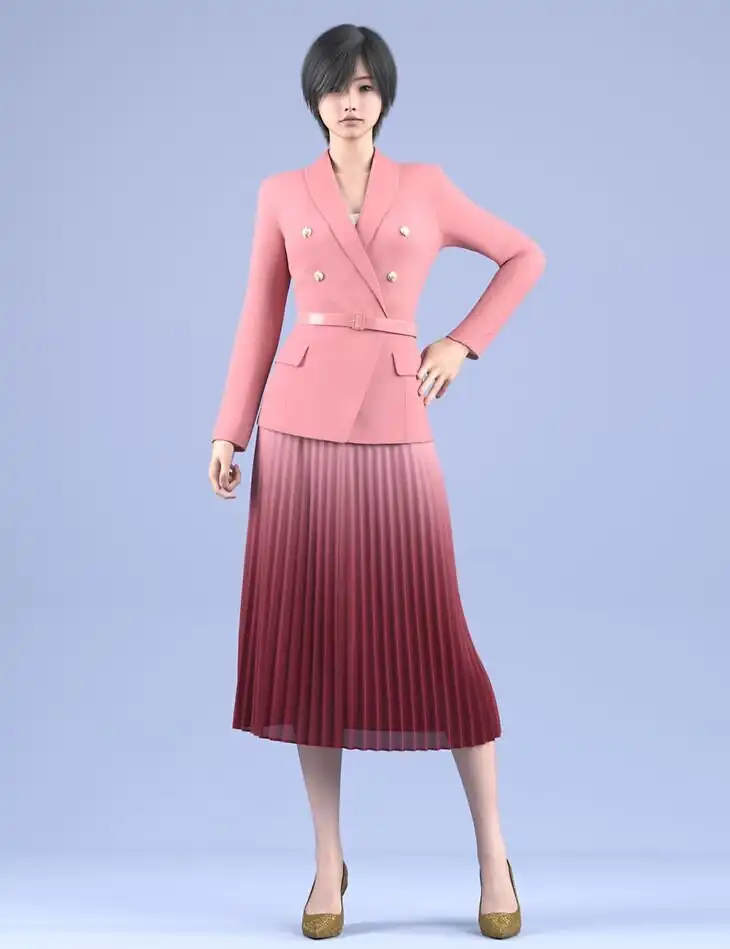 dForce HnC24 Shawl Collar Suit Outfit for Genesis 9_DAZ3DDL