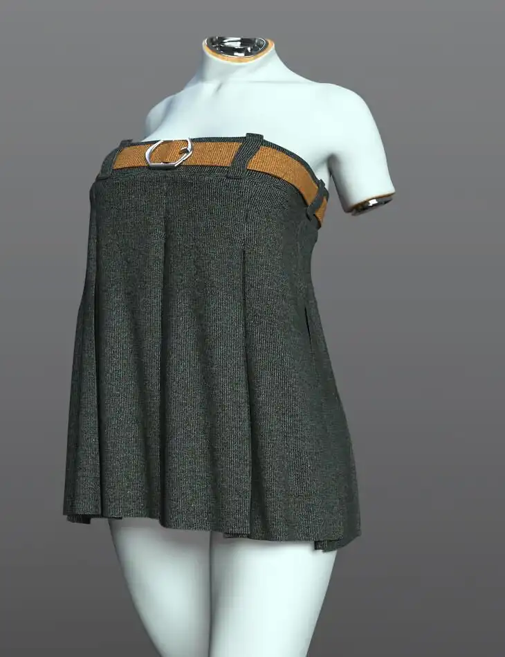 dForce SPR Pleated Skirt Dress for Genesis 9_DAZ3DDL