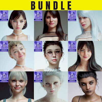 9 Characters Bundle for Genesis 9_DAZ3D下载站