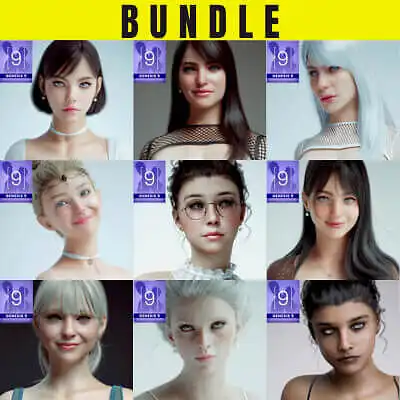 9 Characters Bundle for Genesis 9_DAZ3DDL