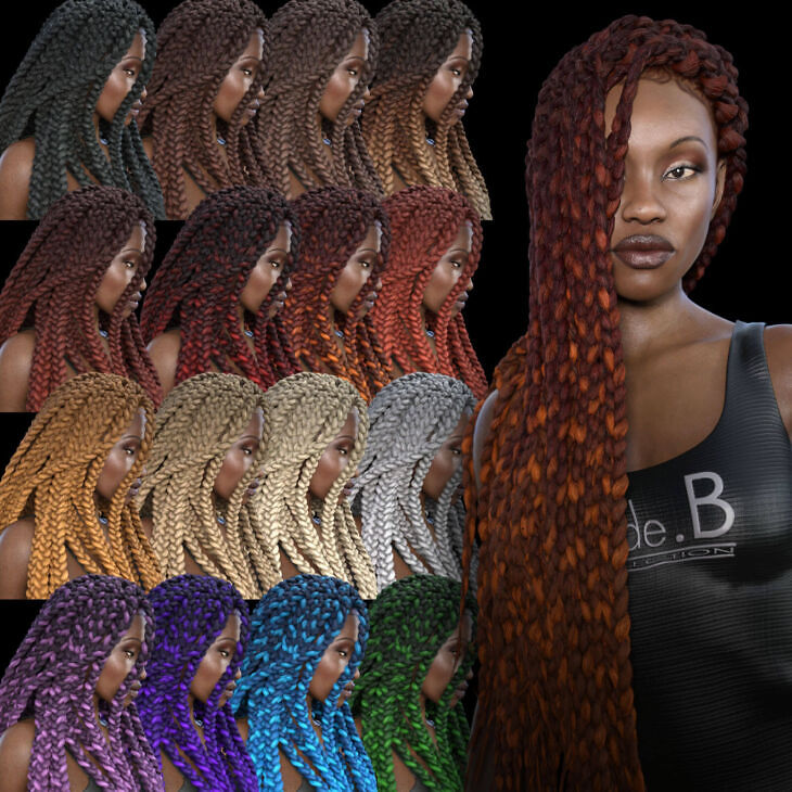 Box Braids G8F_DAZ3D下载站
