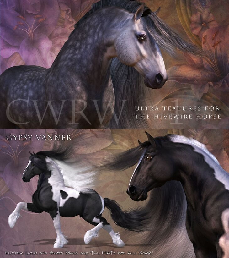CWRW Ultra Textures for the HiveWire Horse Pack 1_DAZ3DDL