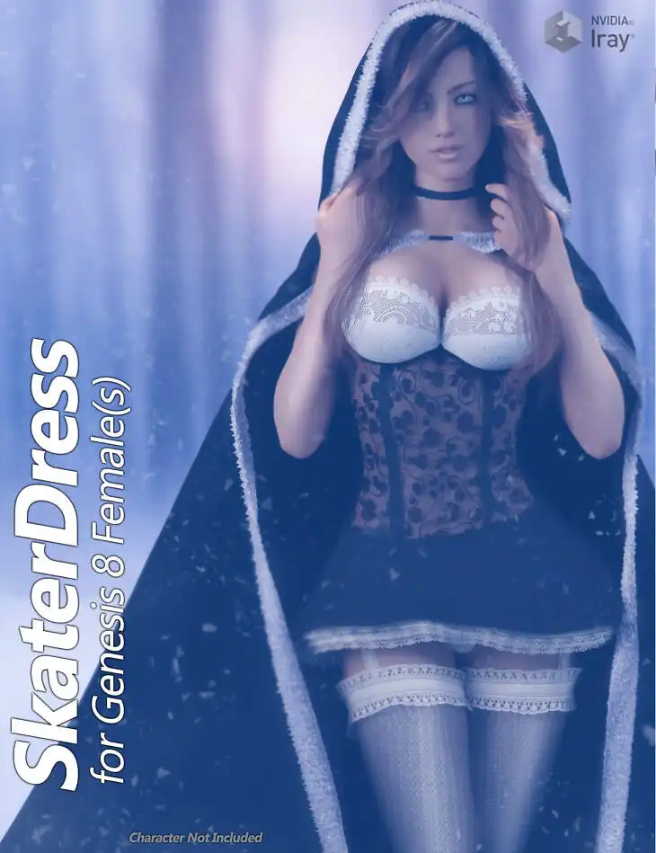 Dforce Skater Dress for Genesis 8 Females_DAZ3DDL