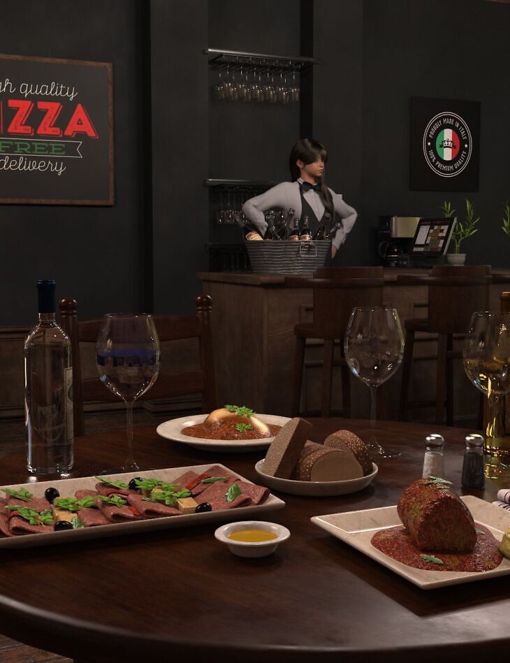 FG Italian Restaurant Bundle_DAZ3D下载站