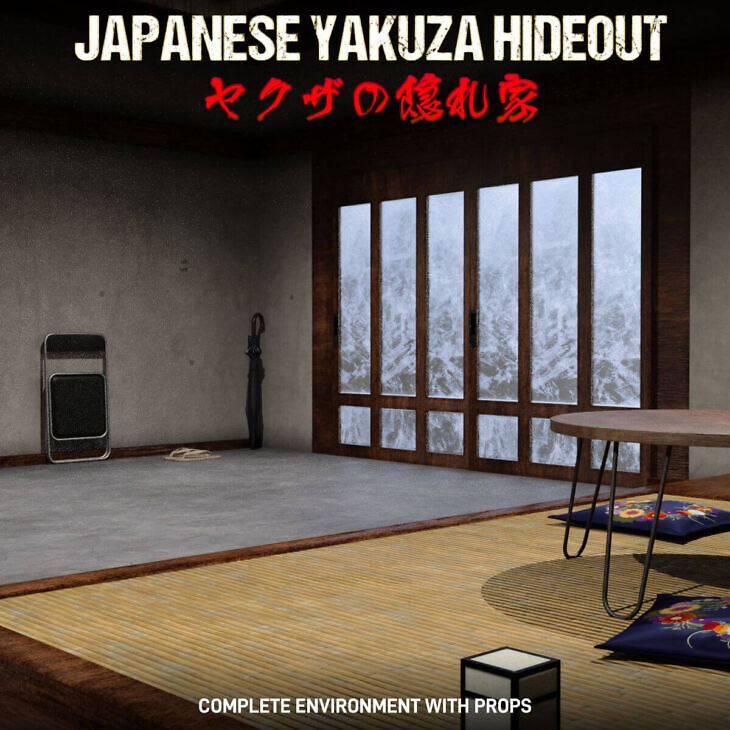 Japanese Yakuza Hideout Environment_DAZ3D下载站
