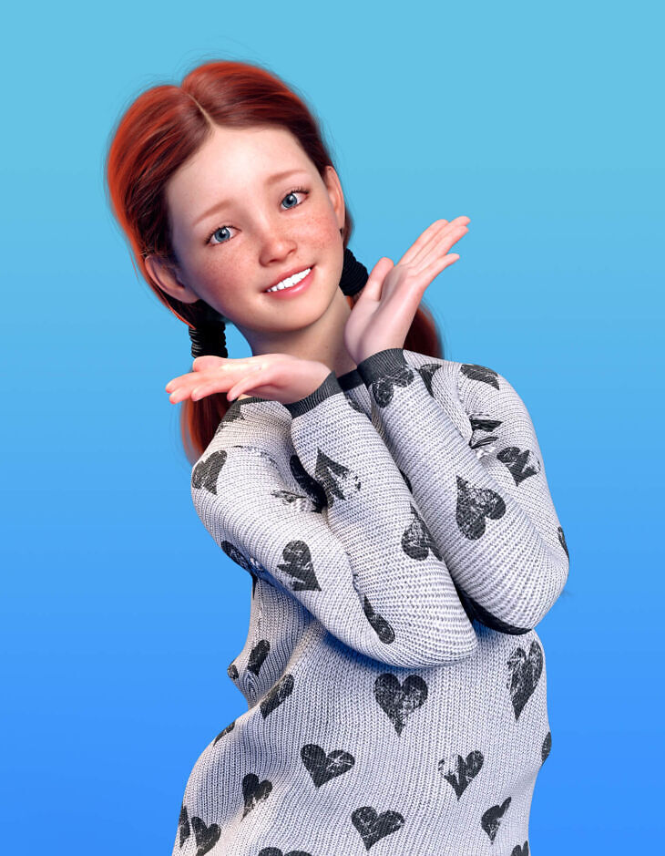 Nef Kelly Child Morph for Genesis 8 and 8.1 Female_DAZ3D下载站