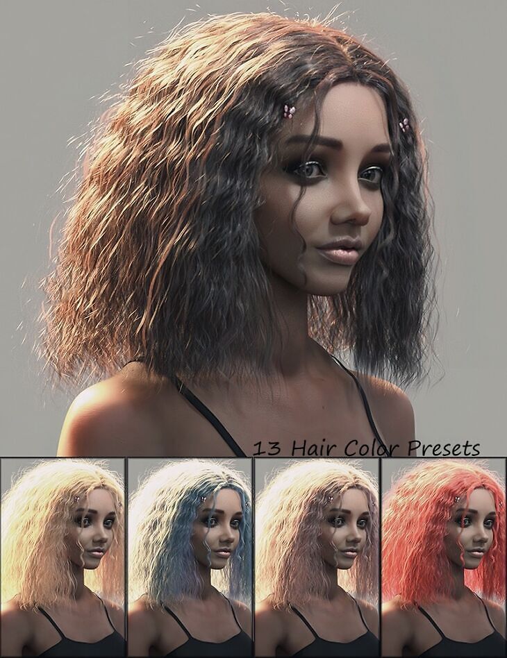 RAV Alisa Hair for Genesis 8.1 Female(s)_DAZ3D下载站