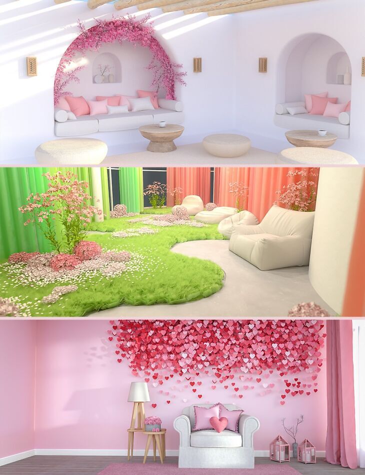Romantic Photoshoot Backdrop Bundle_DAZ3DDL