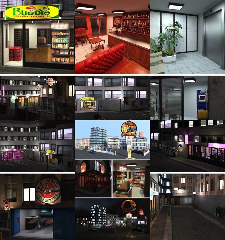 Suburban Block for Daz Studio_DAZ3DDL