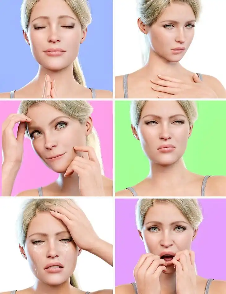 Z Basic Emotions 3 Expressions for Genesis 9_DAZ3DDL