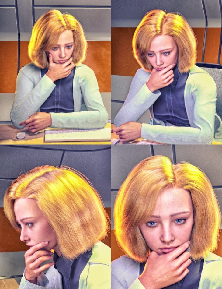 dForce FE Strand-Based Catherine Doctor Hair for Genesis 9_DAZ3DDL