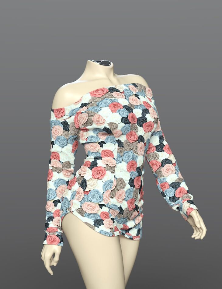 dForce SPR Off The Shoulder Dress for Genesis 9_DAZ3DDL