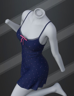 创世纪9、8.1和8女 - dForce SU Cute Slip Dress for Genesis 9, 8.1, and 8 Female_DAZ3D下载站
