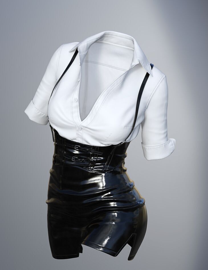 dForce SU Hot Secretary Uniform for Genesis 9, 8.1, and 8 Female_DAZ3D下载站