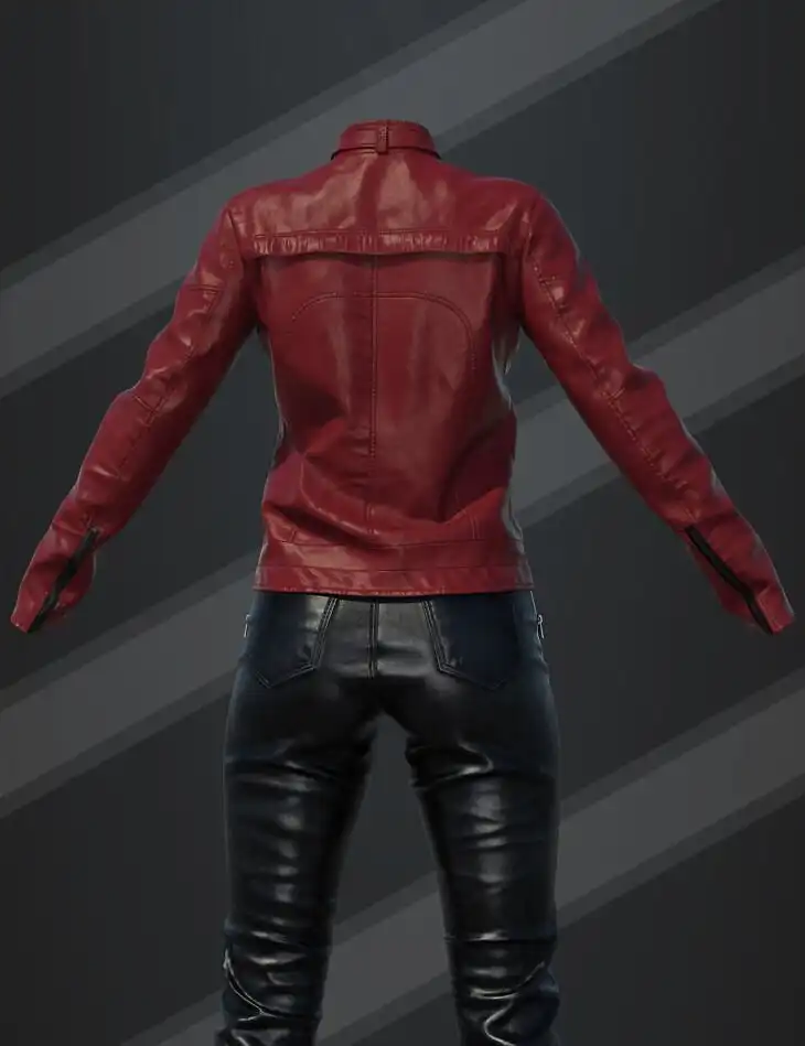 dForce SU Leather Outfit for Genesis 9, 8.1, and 8 Female_DAZ3D下载站