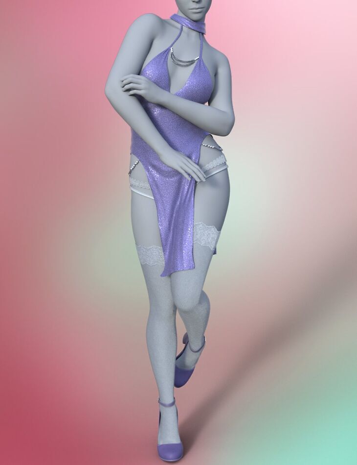dForce Sexy Slim Skirt Outfit for Genesis 9_DAZ3DDL