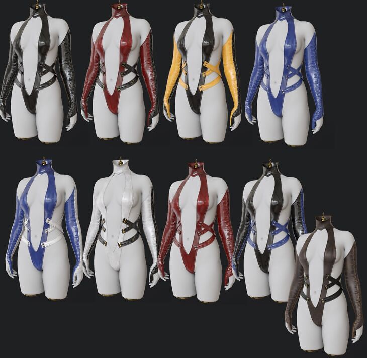 dForce Slim Cut Bodysuit for Genesis 9_DAZ3D下载站