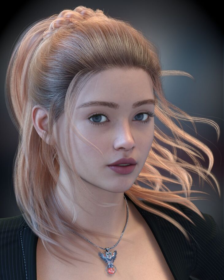 ALO Alexeia Hair for Genesis 9, 8 and 8.1 Females_DAZ3D下载站