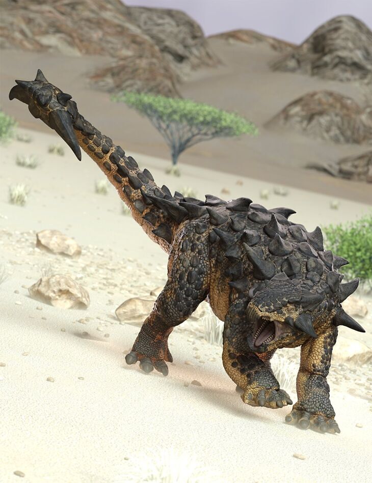 Ankylo Poses for HH Ankylosaurus_DAZ3DDL